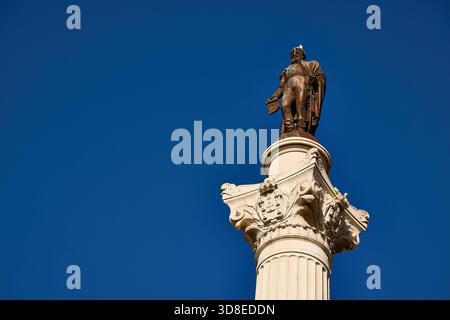 Capitale del Portogallo Lisbona, Prac Dom Pedro IV Foto Stock