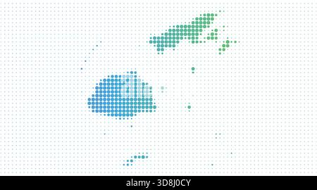 Mappa tratteggiata delle Figi in stile moderno mezzitoni, illustrazione vettoriale su sfondo bianco Illustrazione Vettoriale