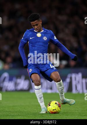 Londra, Regno Unito. 30 novembre 2025. Estevao del Chelsea durante la partita Chelsea vs Arsenal Premier League allo Stamford Bridge di Londra. Il credito per immagini dovrebbe essere: David Klein/Sportimage Credit: Sportimage Ltd/Alamy Live News Foto Stock