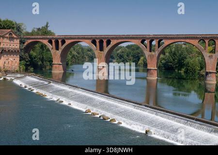 Francia. Occitanie. Tarn. Albi. Il Tarn e il Pont Neuf Foto Stock