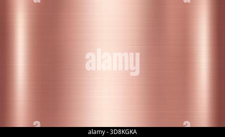 Morbida texture metallizzata color oro rosa pastello con sottile motivo spazzolato e sfumatura verticale Illustrazione Vettoriale