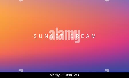 Brillante sfumatura astratta caratterizzata da tonalità calde arancio, rosa e viola con transizione uniforme. Illustrazione Vettoriale