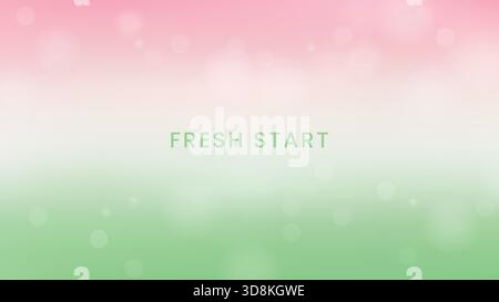 Sfondo color pastello minimale con sfumature dal rosa al verde con morbidi cerchi luminosi. Illustrazione Vettoriale