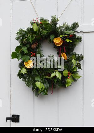 Corona di natale vittoriana Foto Stock