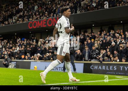 Londra, Regno Unito. 2 dicembre 2025. Kevin del Fulham durante la partita di Premier League tra il Fulham e il Manchester City al Craven Cottage il 2 dicembre 2025 a Londra, Inghilterra. (Foto di Pedro Soares/SPP) credito: SPP Sport Press Photo. /Alamy Live News Foto Stock