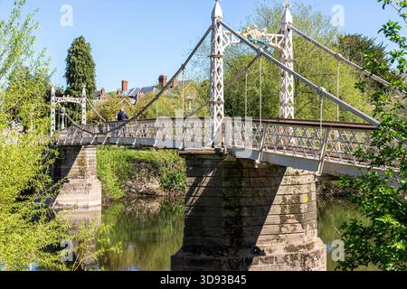 Il Victoria Bridge sul fiume Wye, Hereford, Herefordshire, Inghilterra Regno Unito Foto Stock