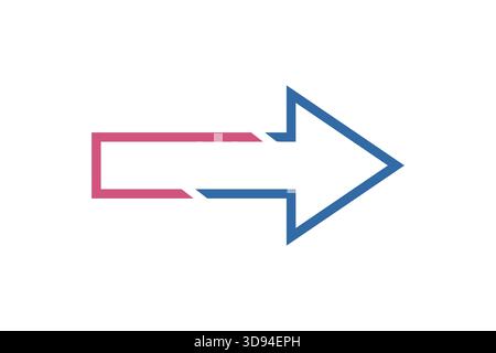 design vettoriale con freccia blu rosa Illustrazione Vettoriale