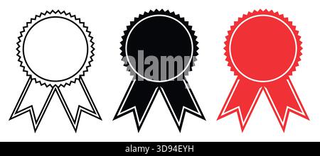 design vettoriale di colore rosso con contorno e silhouette Illustrazione Vettoriale