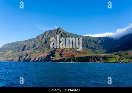 NA Pali Coast State Wilderness Park a Kauai, Hawaii, Stati Uniti. Foto Stock