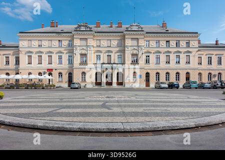 Stazione ferroviaria Transalpina, Nova Gorica, Slovenia, UE. Al confine tra Slovenia e Italia Foto Stock