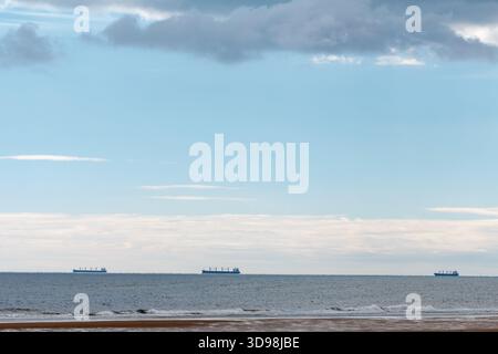 Si affaccia sul Mare del Nord da Blyth nel Northumberland Foto Stock