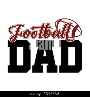 Football Gigi stampa leopardo con calcio marrone, design tipografico della nonna sportiva alla moda per t shirt, felpe con cappuccio, tazze, de Illustrazione Vettoriale