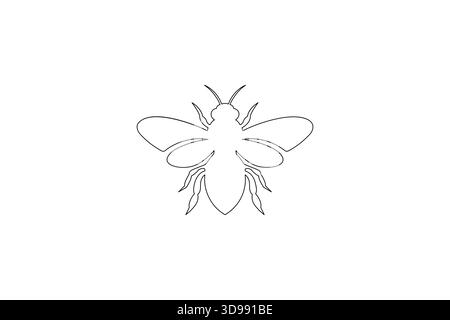 Disegnare una linea continua con uno stile minimalista Illustrazione Vettoriale