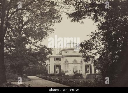 Château de Bagatelle, Bois de Boulogne, 16° arrondissement, Marville, Charles, fotografo, Marville, Charles, stampante fotografica, tra il 1858 e il 1862, seconda metà del XIX secolo, fotografia, fotografia, stampa di albumi, Parigi, dimensioni - illustrazione: altezza: 24,7 cm, larghezza: 36,2 cm, dimensioni - montaggio originale: altezza: 43,6 cm, larghezza: 62 cm, dimensioni - tappetino museo: altezza: 50 cm, larghezza: 65 Foto Stock