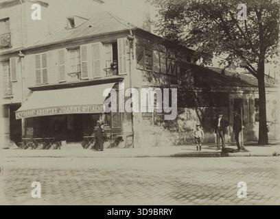 Ristorante dove Paul Déroulède e il colonnello Picquart hanno ottenuto provviste durante il loro soggiorno presso la prigione di la Santé, 81 Faubourg Saint-Jacques, 14° arrondissement, Parigi, Pottier, Emmanuel Marie-Joseph Léon, fotografo, 1901, Fotografia, Arti grafiche, fotografia, stampa albume, Parigi, dimensioni - illustrazione: altezza: 13 cm, larghezza: 17,6 cm, dimensioni - supporto originale: altezza: 21 cm, larghezza: 27 Foto Stock