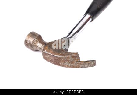 Rotto il vecchio hummer. Isolato su sfondo bianco Foto Stock