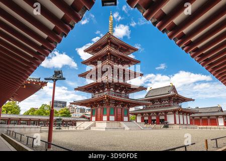 Shitenno Ji, alias Arahakaji, Nanbaji o Mitsuji, con sede ad Osaka, Kinki, Giappone Foto Stock