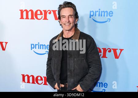 Culver City, Stati Uniti. 4 dicembre 2025. CULVER CITY, LOS ANGELES, CALIFORNIA, USA - 4 DICEMBRE: Il presentatore televisivo americano Jeff Probst arriva alla proiezione speciale di Los Angeles del 'Merv' di Amazon prime Video tenutasi al Culver Theater il 4 dicembre 2025 a Culver City, Los Angeles, California, Stati Uniti. (Foto di Xavier Collin/Image Press Agency) credito: Image Press Agency/Alamy Live News Foto Stock