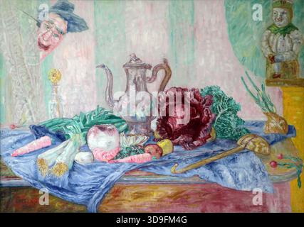 Natura morta con un cavolo (1921) James Ensor (1860-1949) Pittore belga. Foto Stock