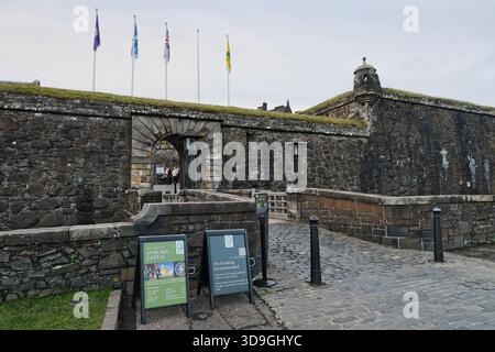 Ingresso al castello di Stirling, Scozia, novembre 2025 Foto Stock