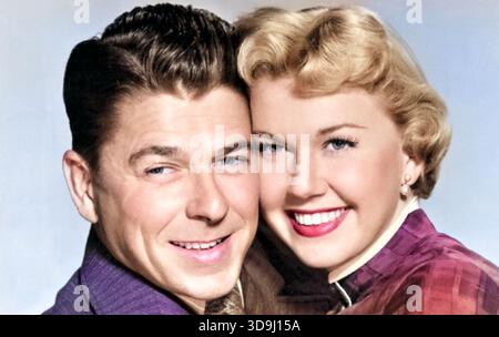 LA SQUADRA VINCITRICE 1952 Warner Bros,=. Film con Doris Day e Ronald Reagan Foto Stock