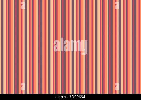 Tessuto a strisce a nastro senza cuciture, tessuto verticale. Chiudere le linee di sfondo vettoriali del pattern nella tavolozza dei colori rosso e blu. Illustrazione Vettoriale