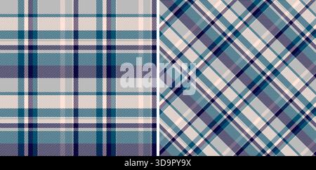 Trama vettore tessile di fondo a scacchi senza cuciture con motivo a quadri. Con colori da sposa. Arredi accoglienti per il soggiorno. Illustrazione Vettoriale