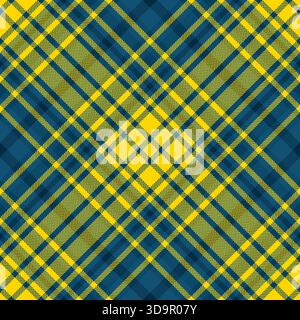 Audace design a scacchi in blu e giallo vibranti. Perfetto per tessuti, sfondi o per aggiungere un tocco unico e colorato al tuo progetto creativo. Ver Illustrazione Vettoriale
