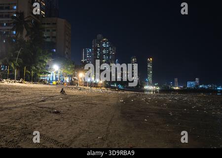 Mumbai, Inida - 09.24.2025: Mumbai di notte Foto Stock