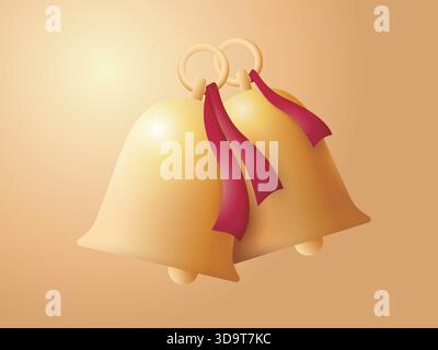 Campane di Natale A002 dalla forma arrotondata per la grafica grafica della festa di Natale EPS 10 Illustrazione Vettoriale