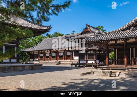 Scenario del tempio Toshodaiji situato a Nara, Kansai, Giappone. Foto Stock