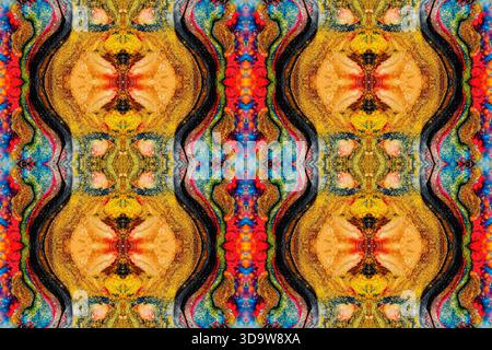 Texture astratta multicolore con colori vivaci e brillanti Foto Stock