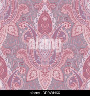 Stravagante design barocco Paisley rosa Illustrazione Vettoriale