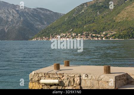 Perast, Baia di Cattaro, Montenegro Foto Stock