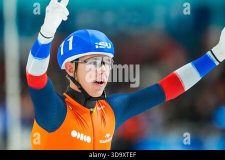 Heerenveen, Paesi Bassi. 7 dicembre 2025. HEERENVEEN, PAESI BASSI - 7 DICEMBRE: Bart Hoolwerf dei Paesi Bassi durante la Coppa del mondo ISU Speed Skating 3 al Thialf il 7 dicembre 2025 a Heerenveen, Paesi Bassi (foto di Douwe Bijlsma/Orange Pictures) crediti: Orange Pics BV/Alamy Live News Foto Stock