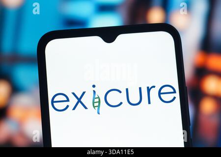 Canada. 7 dicembre 2025. In questa immagine, il logo Exicure viene visualizzato sullo schermo di uno smartphone. (Foto di Thomas Fuller/SOPA Images/Sipa USA) *** esclusivamente per notizie editoriali *** credito: SIPA USA/Alamy Live News Foto Stock