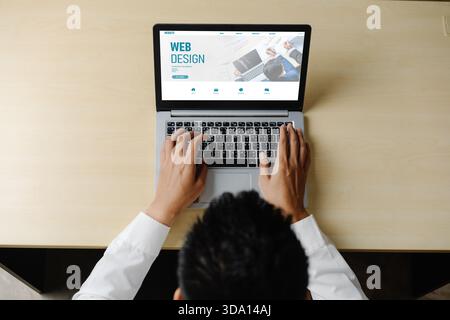 Il software di disegno di Web site fornisce il modello modish per il commercio al dettaglio in linea ed e-commercio Foto Stock