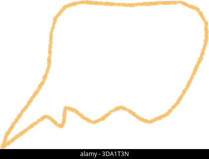 Bolla vocale Squiggle Crayon disegnata a mano Illustrazione Vettoriale