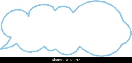Icona a forma di bolla della conversazione gessata disegnata a mano Illustrazione Vettoriale