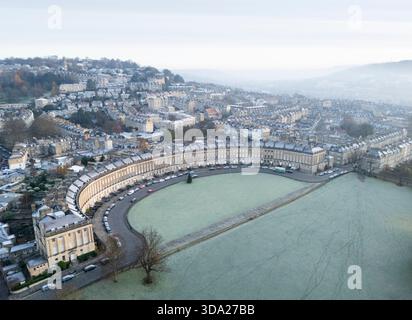 Il Royal Crescent, Bath. Regno Unito. Foto Stock