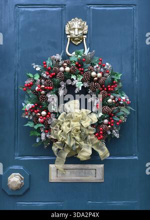 Elegante corona di Natale Foto Stock