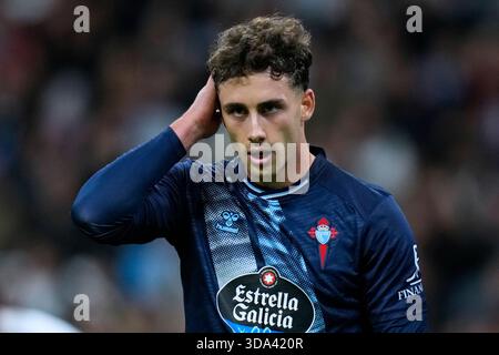 Madrid, Spagna. 7 dicembre 2025. Durante la partita della Liga EA Sports tra il Real Madrid CF e l'RC Celta ha giocato allo stadio Santiago Bernabeu il 7 dicembre 2025 a Madrid. (Foto di Cesar Cebolla/PRESSIN) credito: PRESSINPHOTO SPORTS AGENCY/Alamy Live News Foto Stock