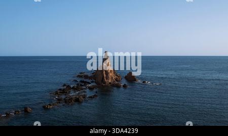 Isolotto vulcanico nel Parco naturale Cabo de Gata-Nijar, Almeria, Spagna Foto Stock