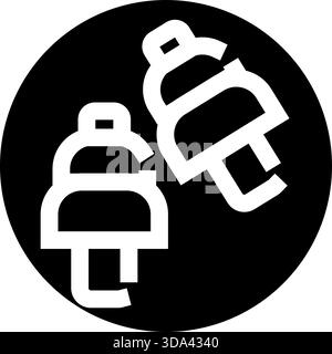 Icona della fibbia della cintura di sicurezza che rappresenta la sicurezza della vettura e la marcia Illustrazione Vettoriale