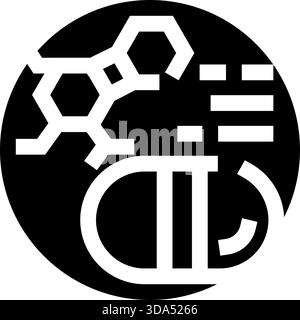 Logo per la struttura chimica e l'analisi dei dati Illustrazione Vettoriale