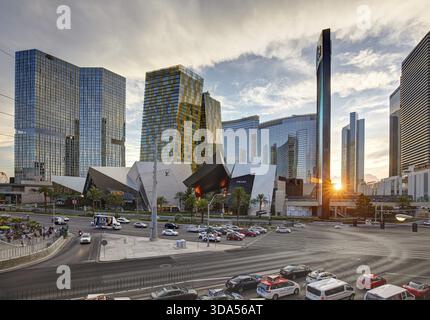 Las Vegas Boulevard di notte, Nevada, Stati Uniti Foto Stock