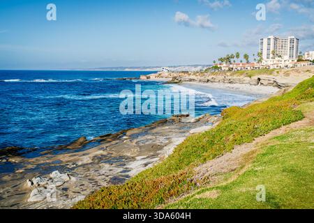 WipEout Beach sulla costa pacifica di la Jolla vicino a San Diego, California Foto Stock
