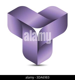 La superficie matematica astratta e affascinante. Illustrazione Vettoriale