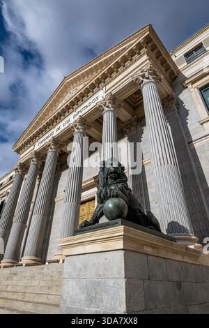 Palazzo delle Cortes, Madrid, Spagna Foto Stock