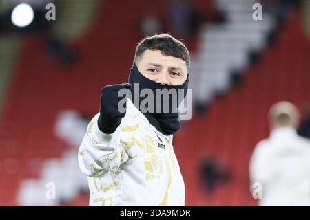 Sheffield, Regno Unito. 9 dicembre 2025. Gustavo Hamer (8 Sheffield United) prima dell'EFL Sky Bet Championship match tra Sheffield United e Norwich City a Bramall Lane a Sheffield, Inghilterra, il 9 dicembre 2025. Credito: SPP Sport Press Photo. /Alamy Live News Foto Stock
